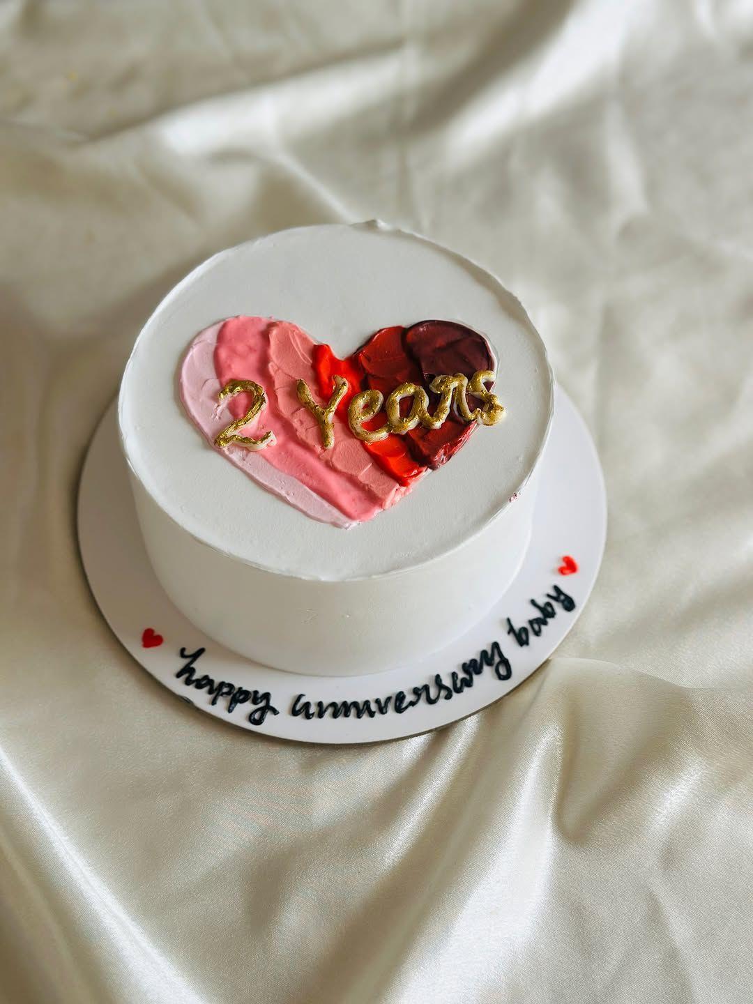Elegant Two-Tier Anniversary Cake