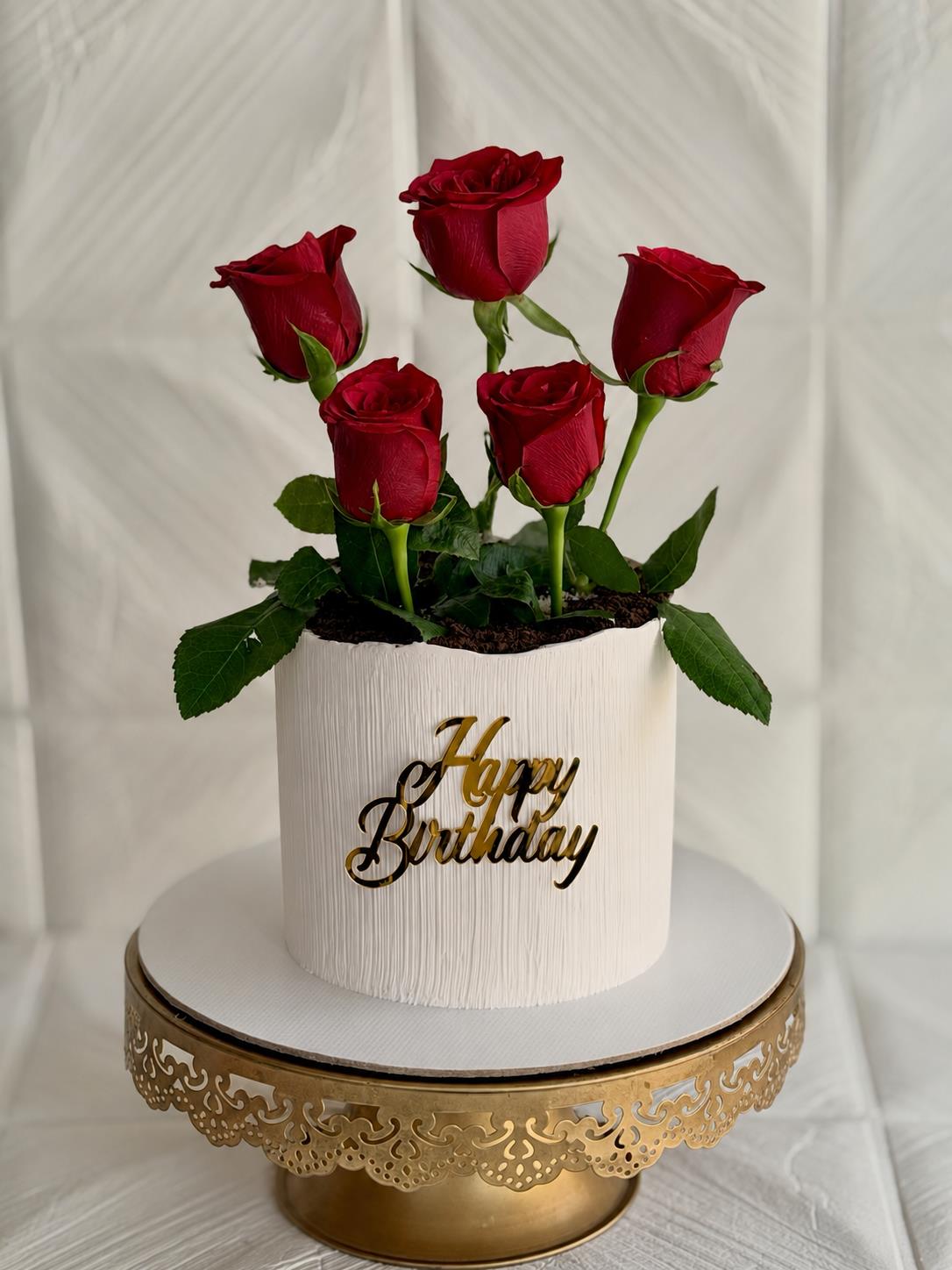 Watercolour Bloom Birthday Cake — view 1 of 1