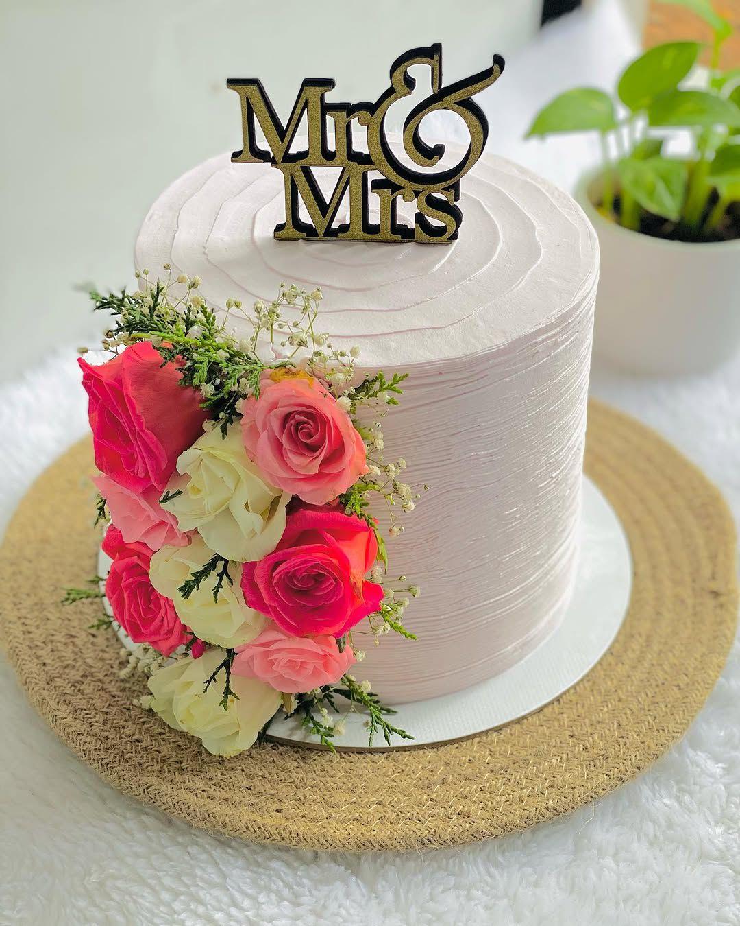 Cascading Floral Wedding Cake — view 1 of 1